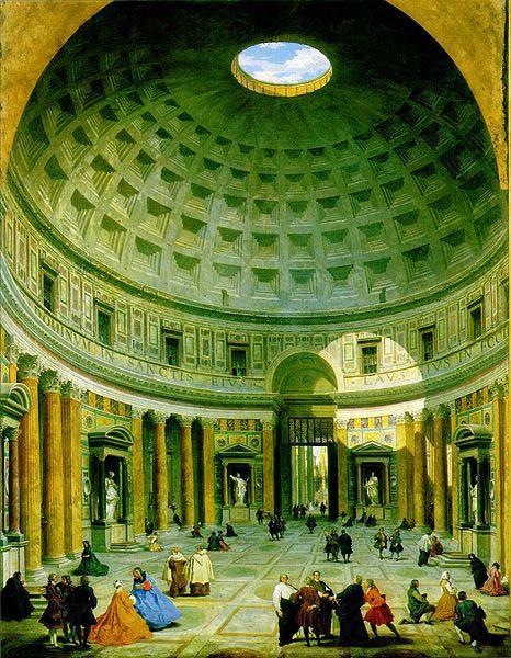 Giovanni Paolo Pannini The interior of the Pantheon Spain oil painting art
